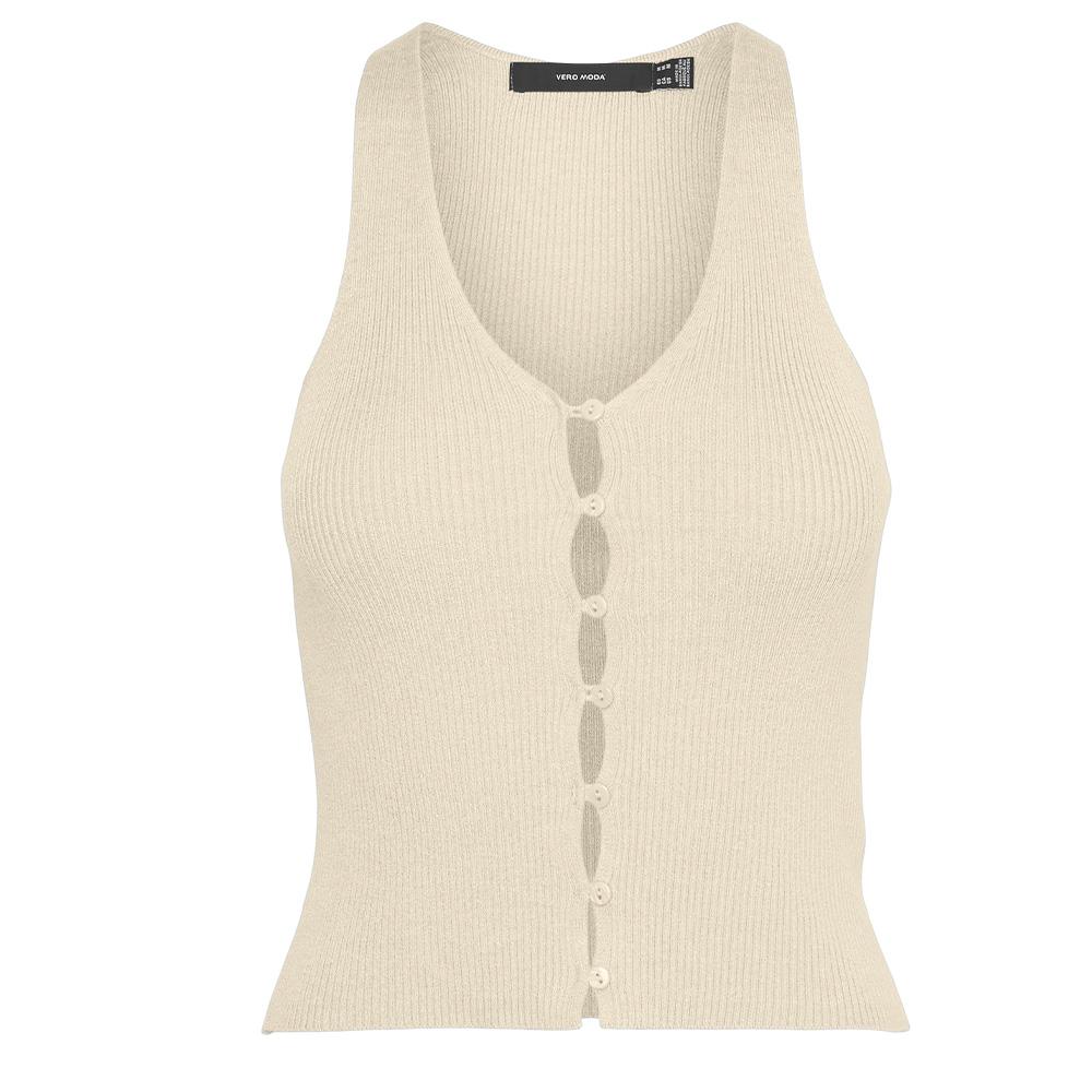 Top Ecru Femme Vero Moda Gold vue 2
