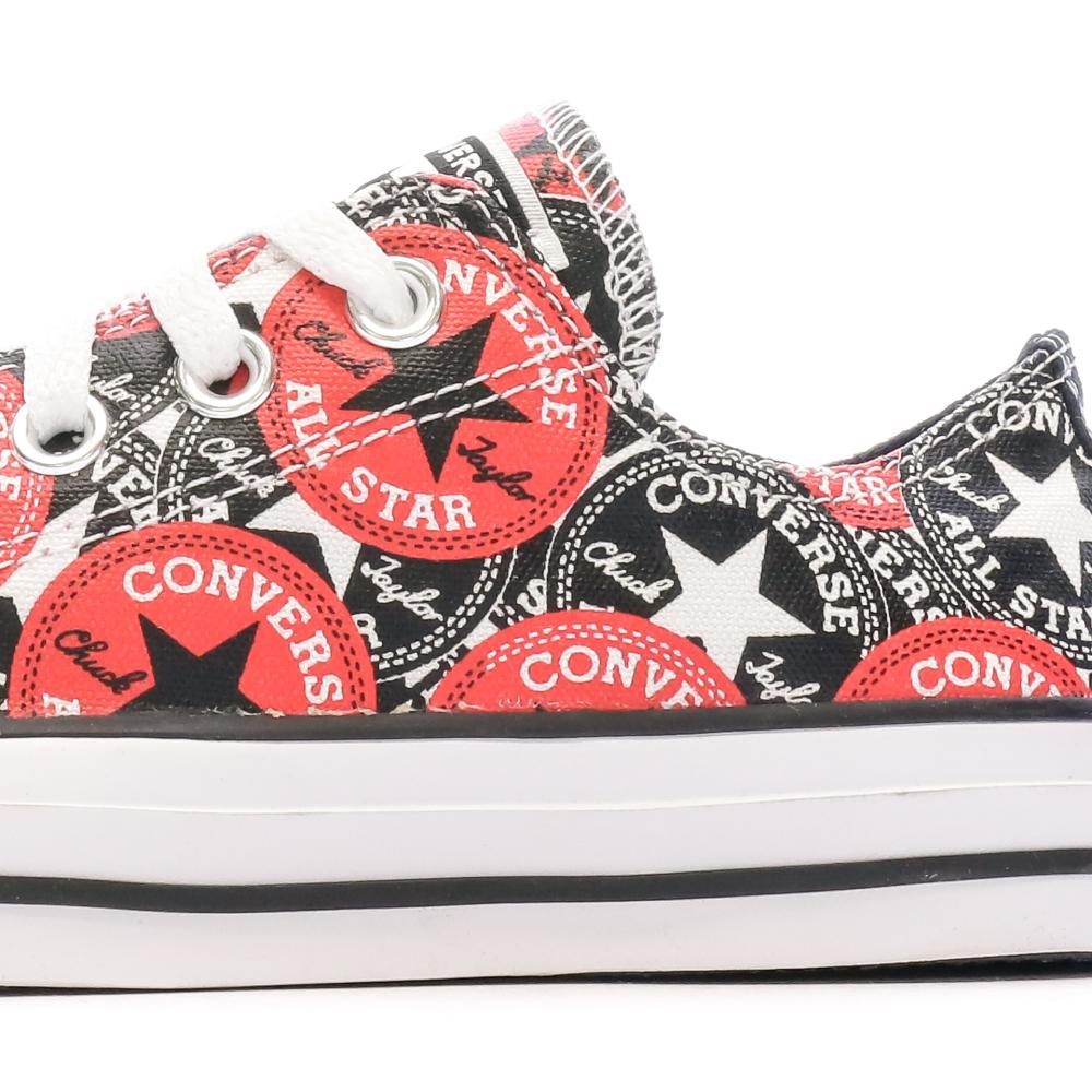 Baskets Noir/Rouge Femme Converse Chuck Taylor vue 7