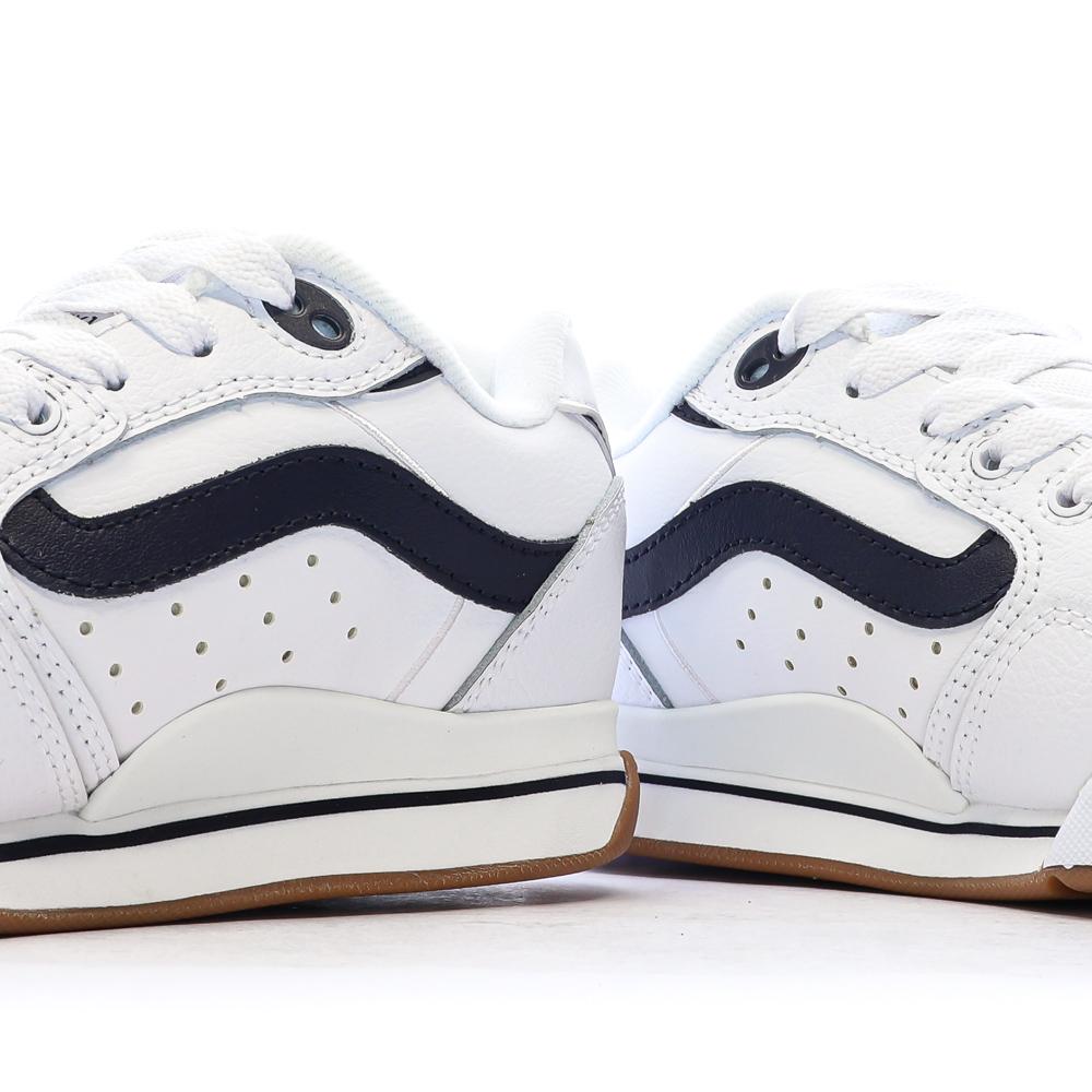 Baskets Blanc/Noir Homme Vans Old Skool Canvas Block B vue 7