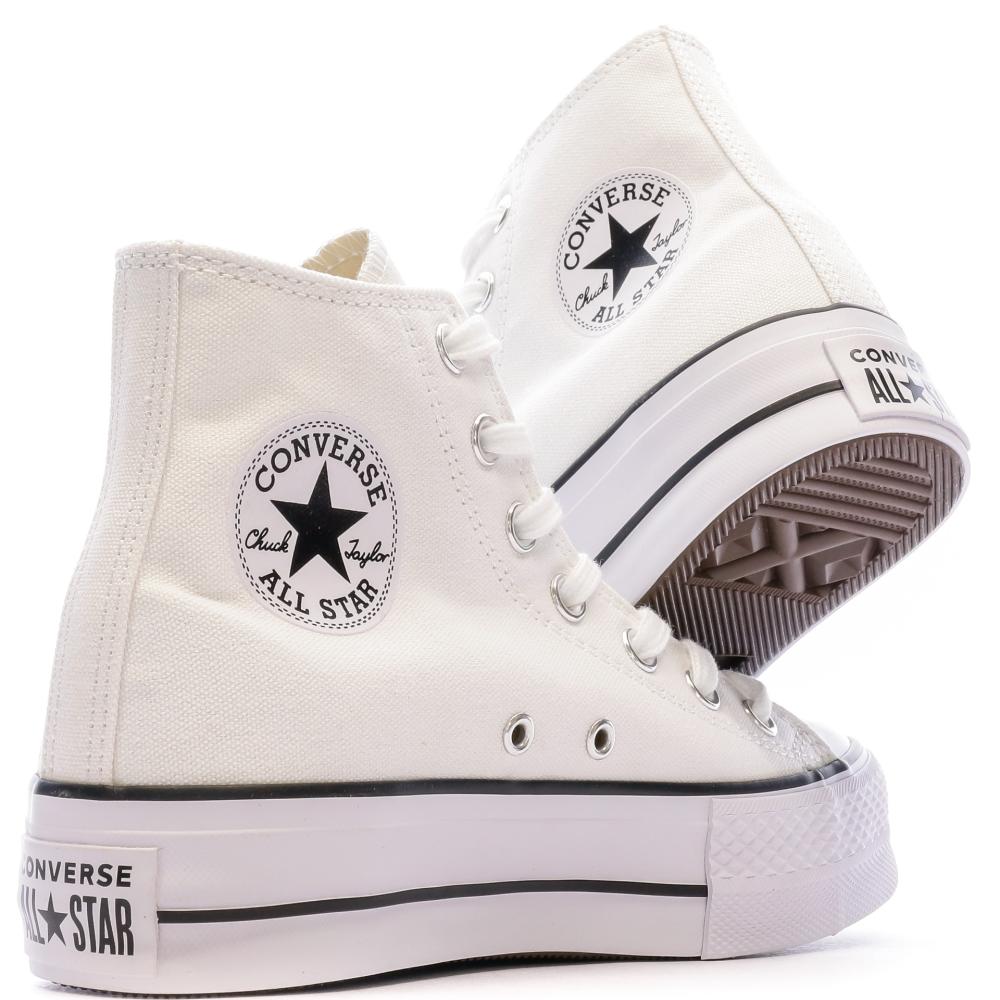 Baskets Blanches Femme Converse Chuck Taylor All Star Platform vue 7