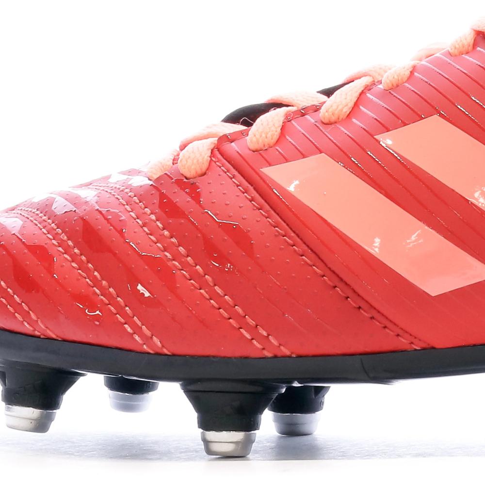 Chaussures de rugby Rouges Enfant Adidas Malice vue 7