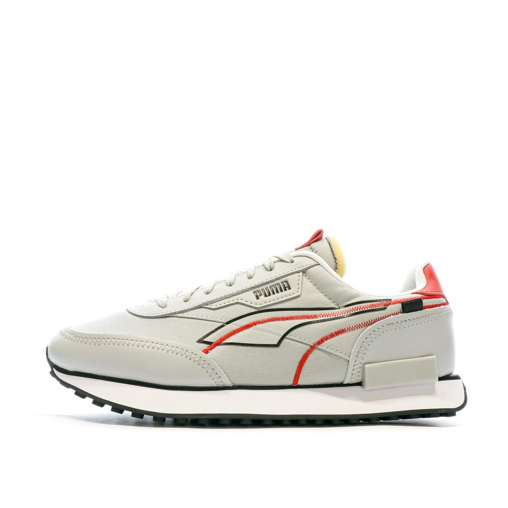 Baskets Gris/Noir/Rouge Homme Puma Future Rider Twofold pas cher