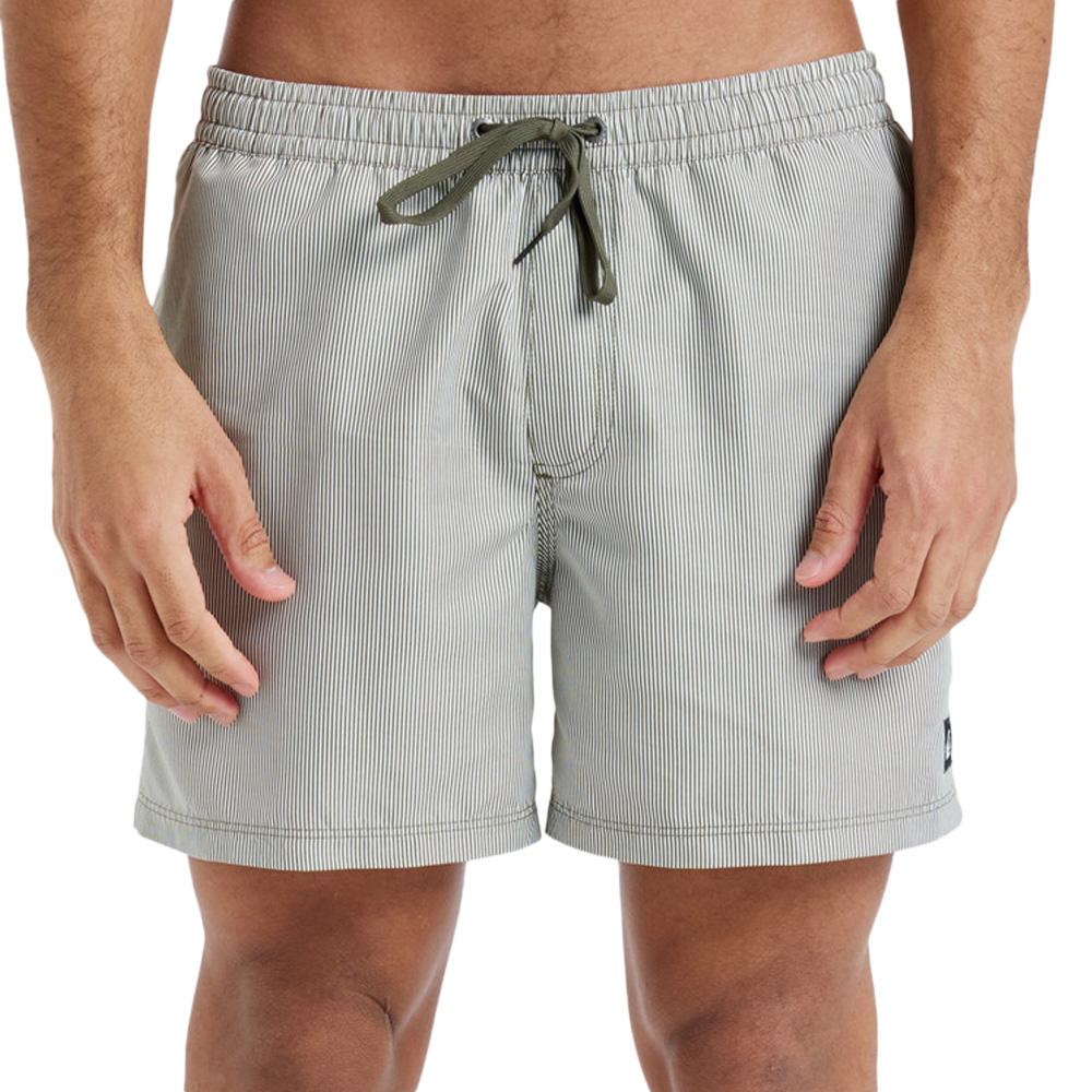 Short de bain Kaki Homme Quiksilver Deluxe 15 pas cher