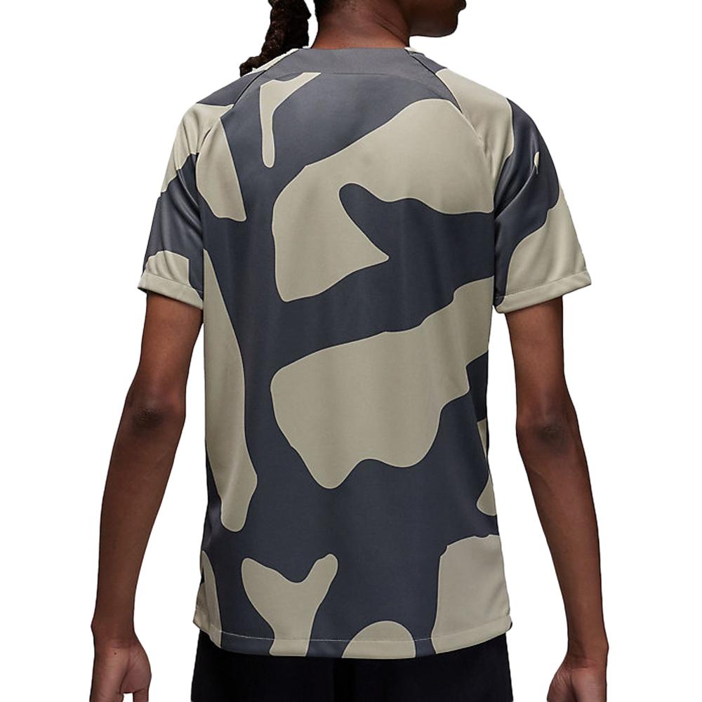 PSG Maillot Prématch Gris/Beige Homme Nike Jordan 2023/2024 vue 2