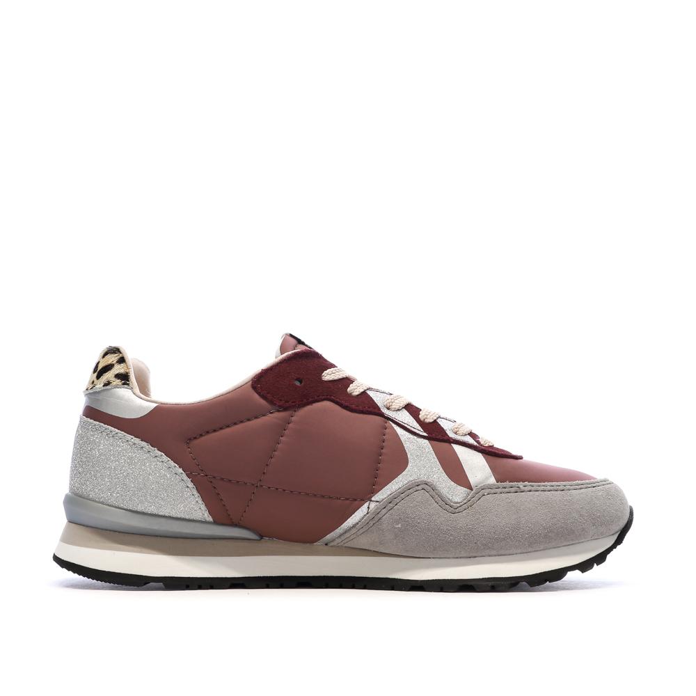 Baskets Bordeaux/Gris Femme Pepe jeans Marlon vue 2