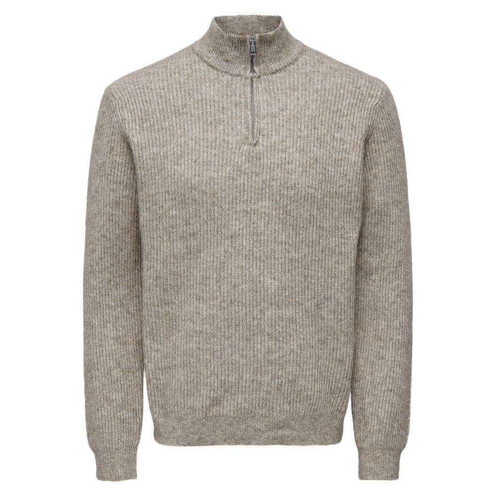 Pull Marron Homme Only & Sons Tegan Vintage vue 3