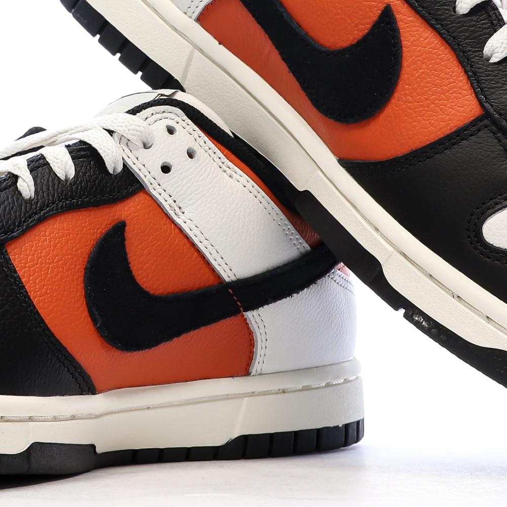 Dunk Low Retro Blanc/Noir/Orange Homme Nike vue 7