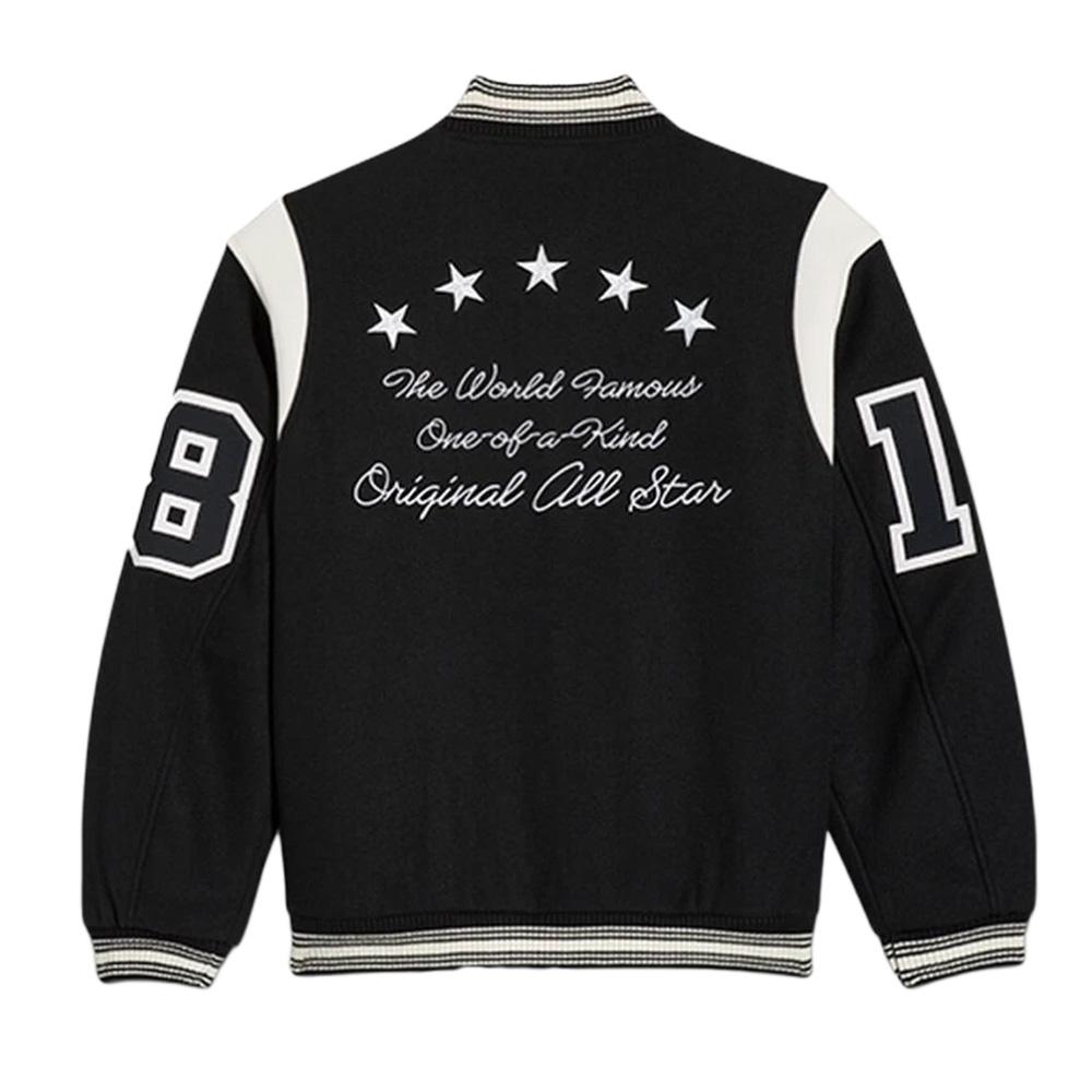 Chaqueta Converse Luxury Varsity Bomber Negro, Hombre ver 2