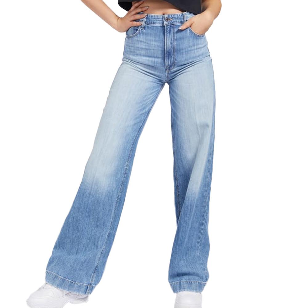 Jean large Bleu Femme Guess Lnnd pas cher