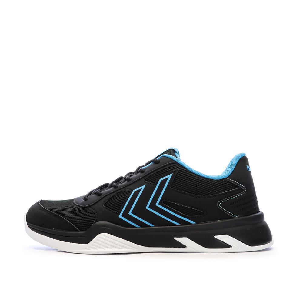 Chaussures de Sport Indoor Noir/Bleu Hummel Teiwaz III pas cher