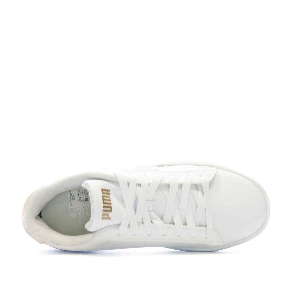 Baskets Blanche/Beige Femme Puma Smash Platform V3 vue 4