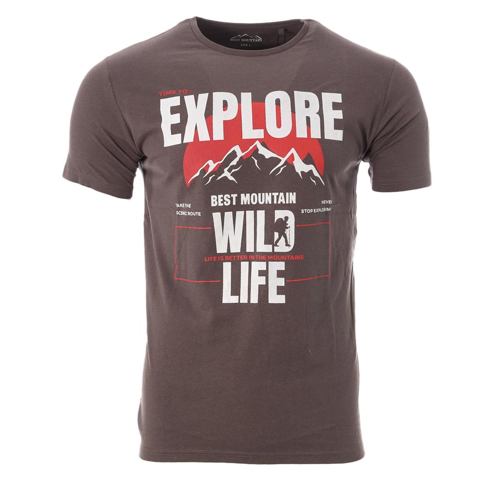 T-shirt Marron Homme Best Mountain 2005 pas cher