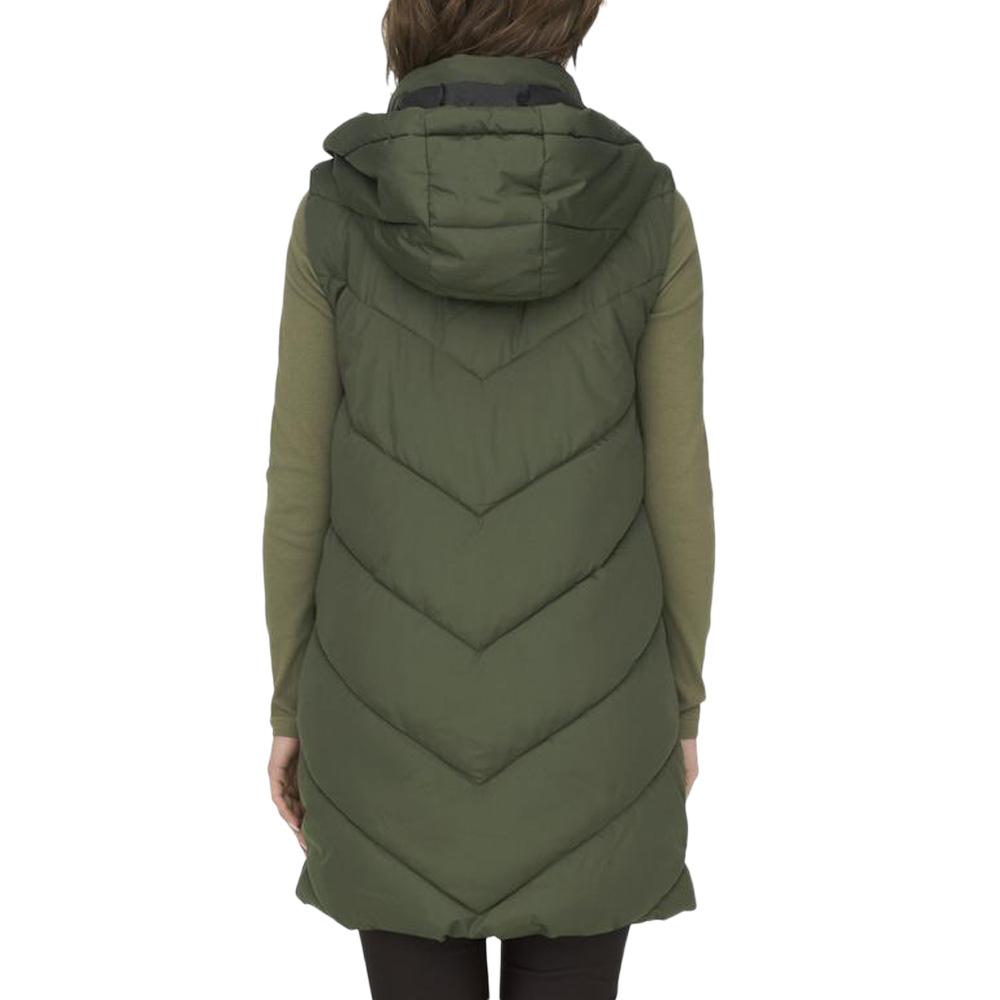 Doudoune sans manche Kaki Femme JDY Padded Waistcoat vue 2