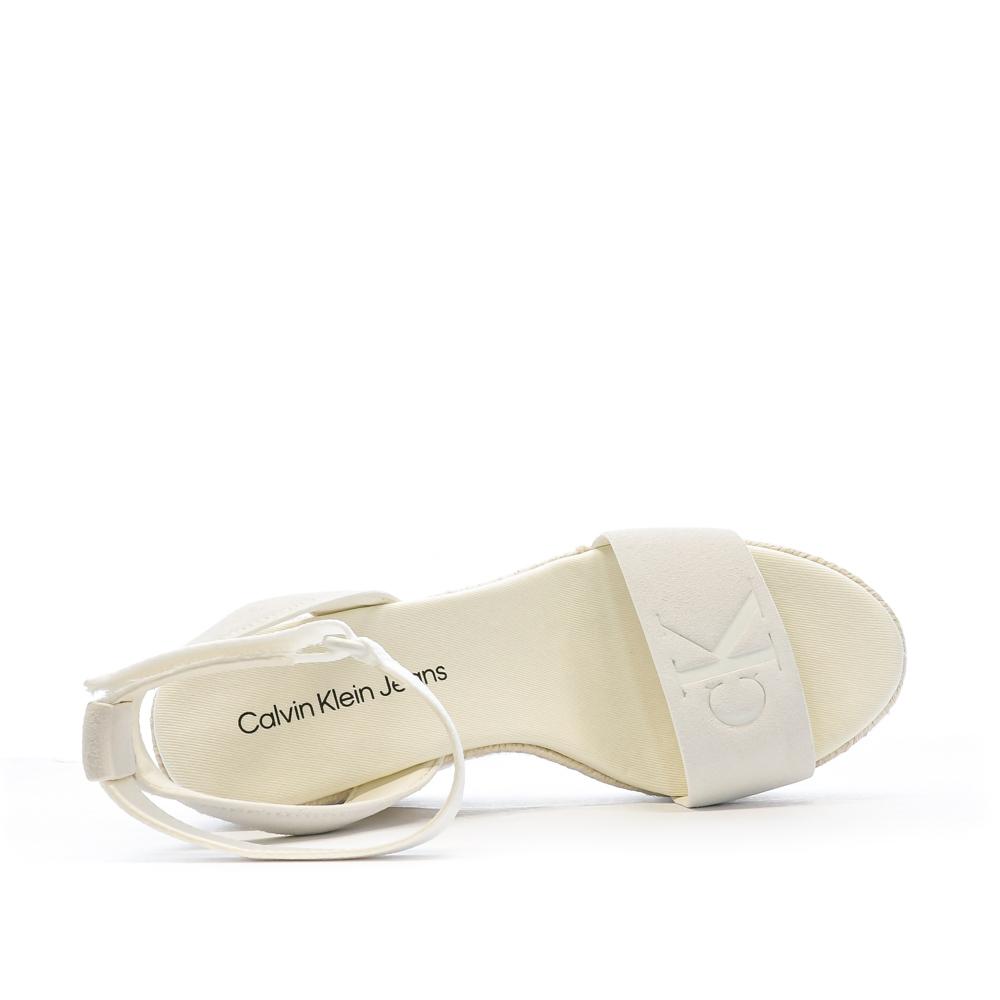Sandales Compensées Blanc Femme Calvin Klein Jeans Wedge Sandal vue 4