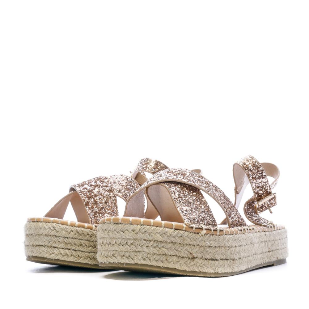 Sandales compensées Doré Femme Beppi Wedge vue 6