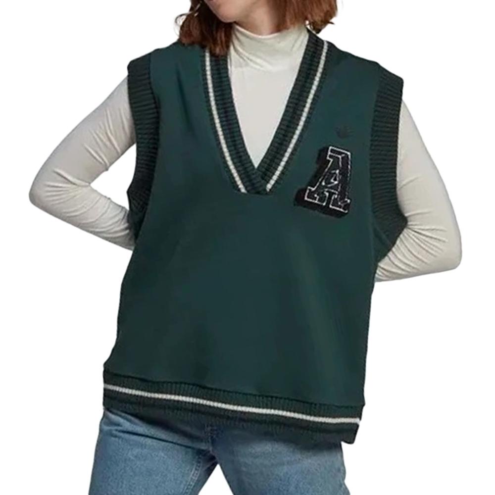 Pull Vert Femme Adidas Vest IA8323 pas cher