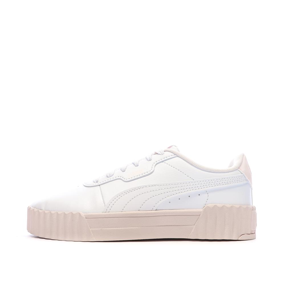 Baskets Blanches/Roses Femme Puma Carina 3.0 Cutie pas cher