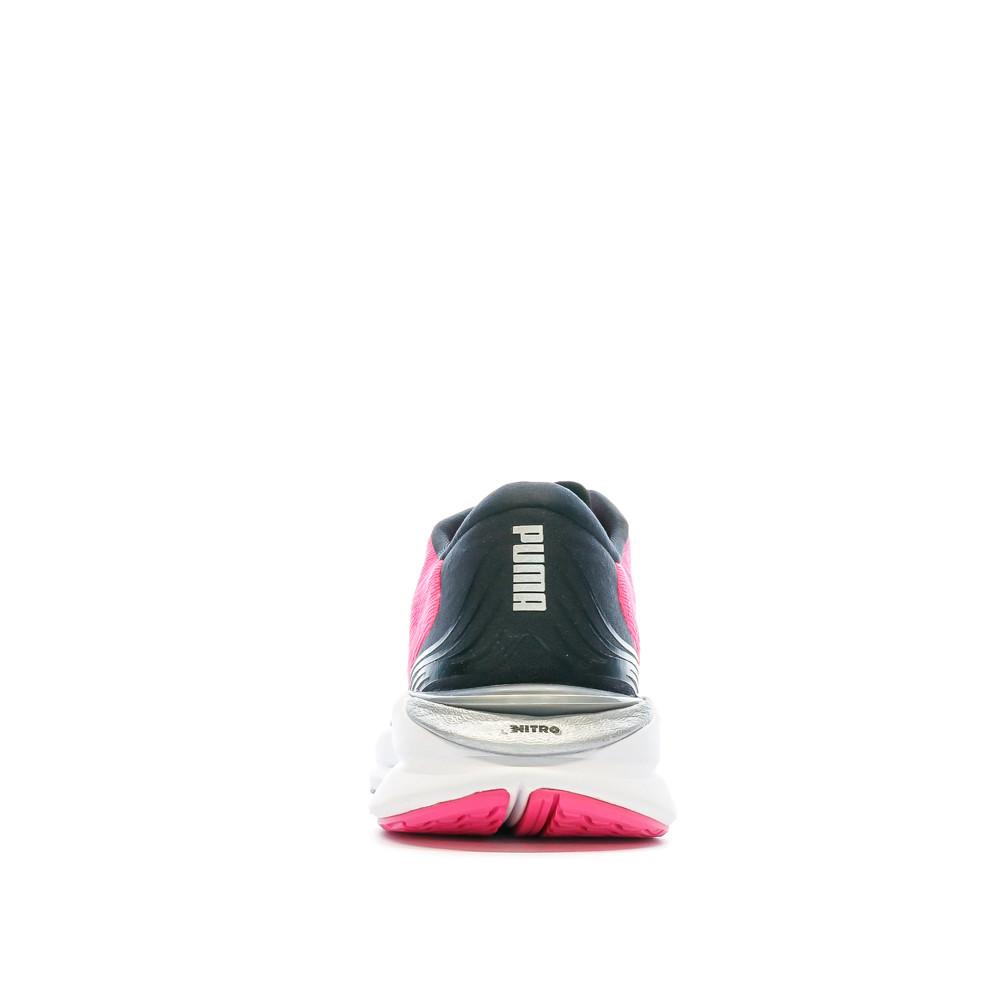 Chaussures de Running Rose/Noire Femme Puma Electrify Nitro vue 3