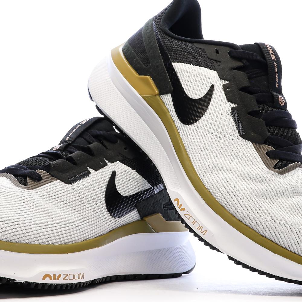 Chaussures de Running Blanc/Noir Homme Nike Air Zoom Structure 25 vue 7