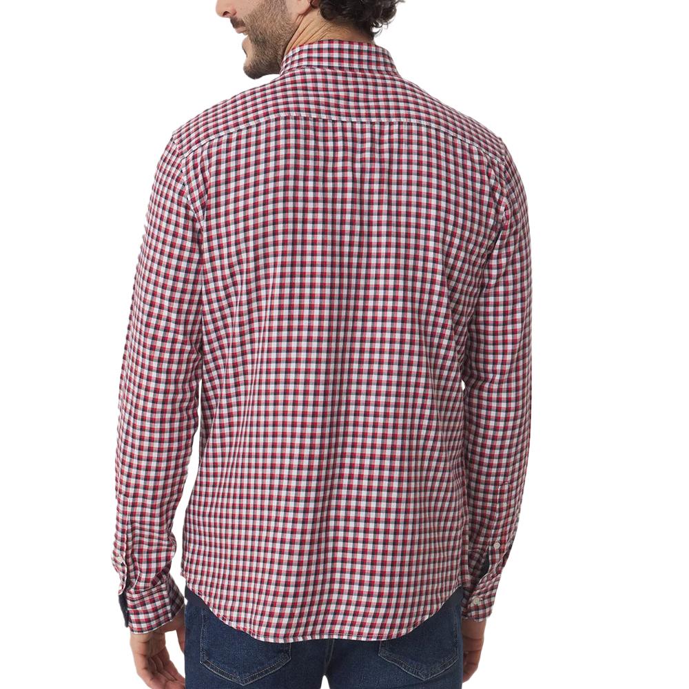 Chemise Blanche/Rouge Homme TBS Baltique vue 2