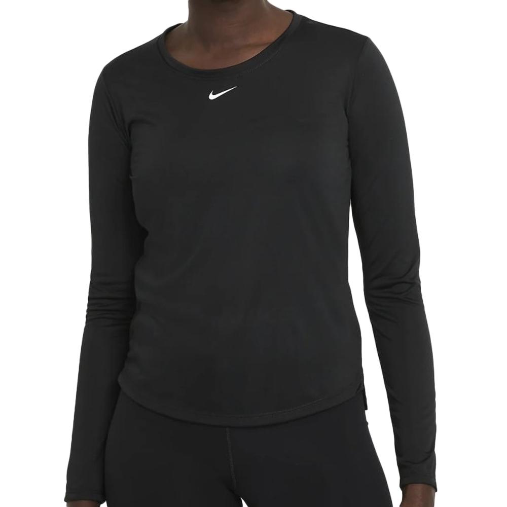 T-shirt Manches Longues de Sport Noir Femme Nike Top pas cher