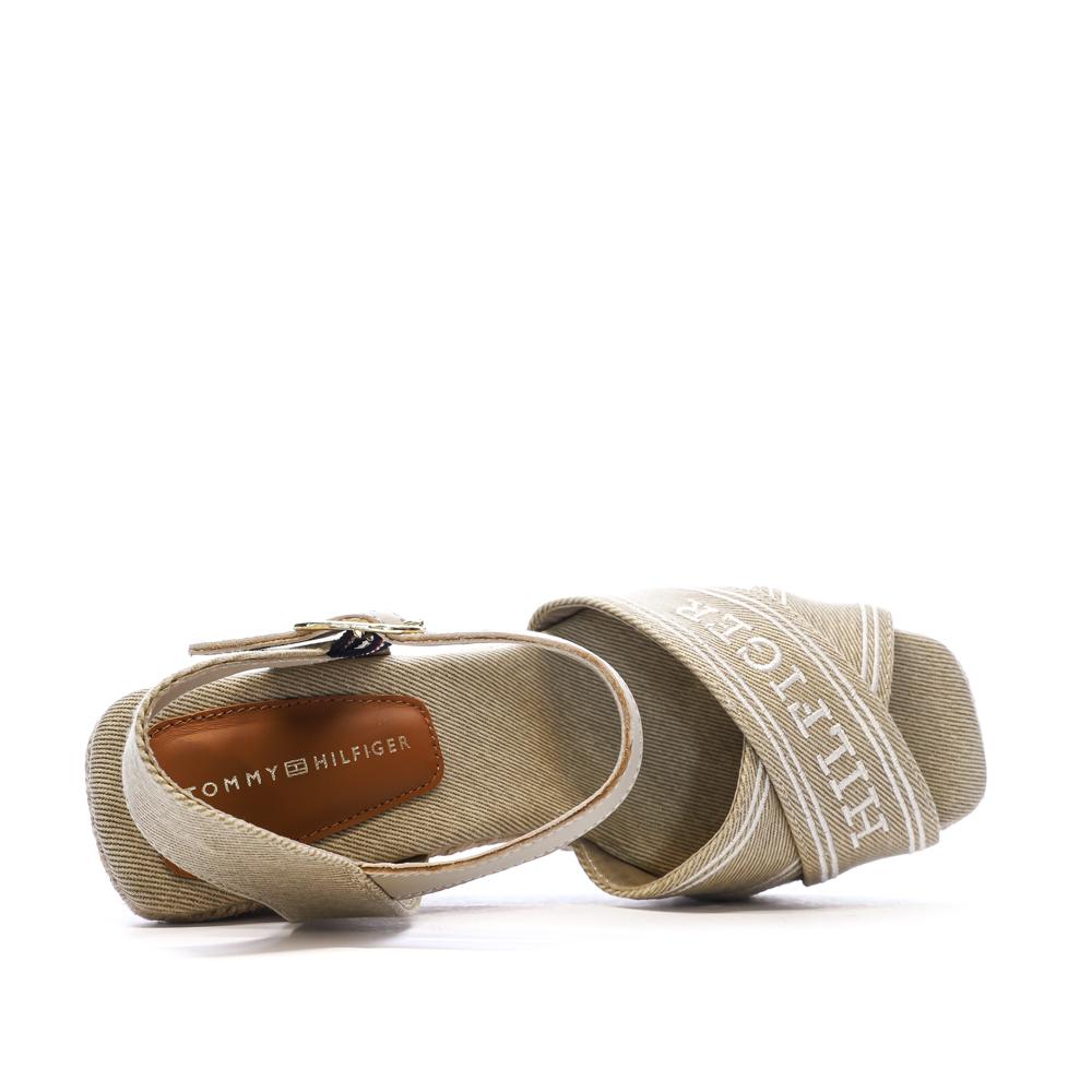 Sandales Compensées Beiges Femme Tommy Hilfiger FW0FW08668 vue 4