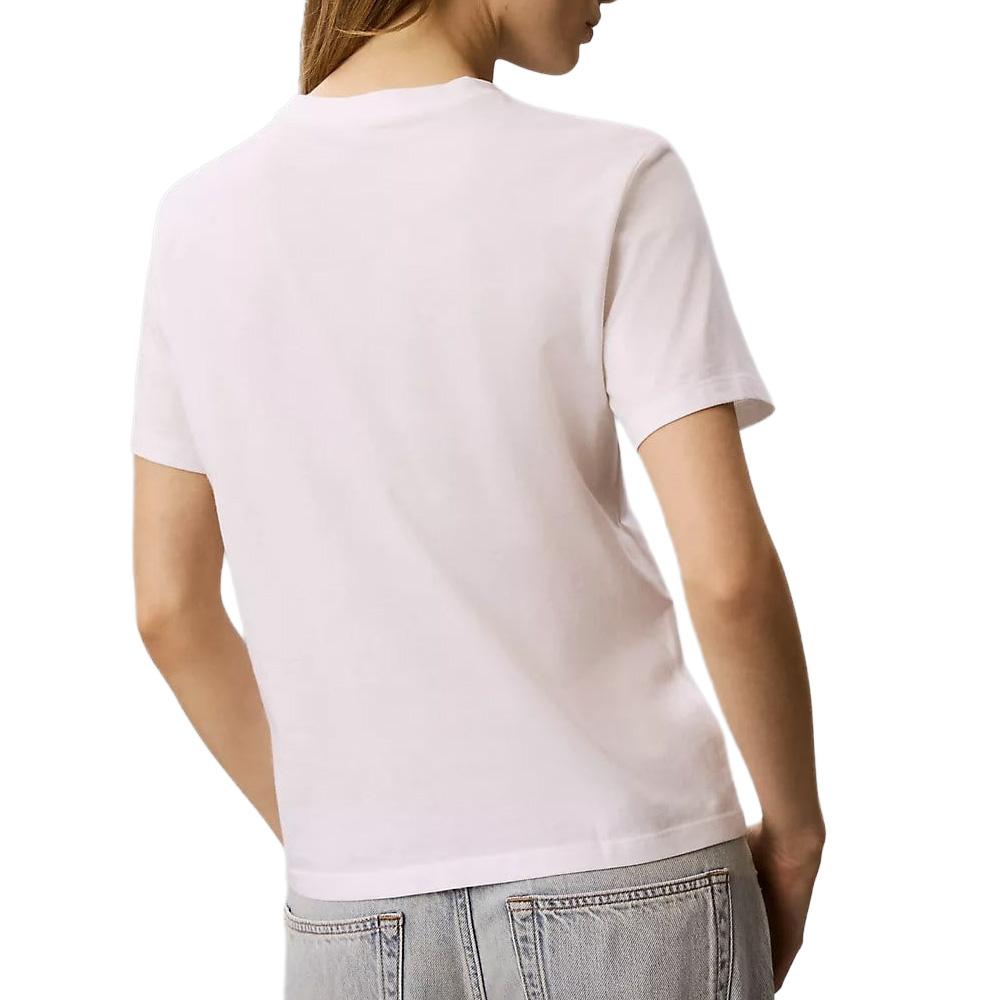 T-Shirt Blanc/Noir Femme Calvin Klein Jeans Classic vue 2