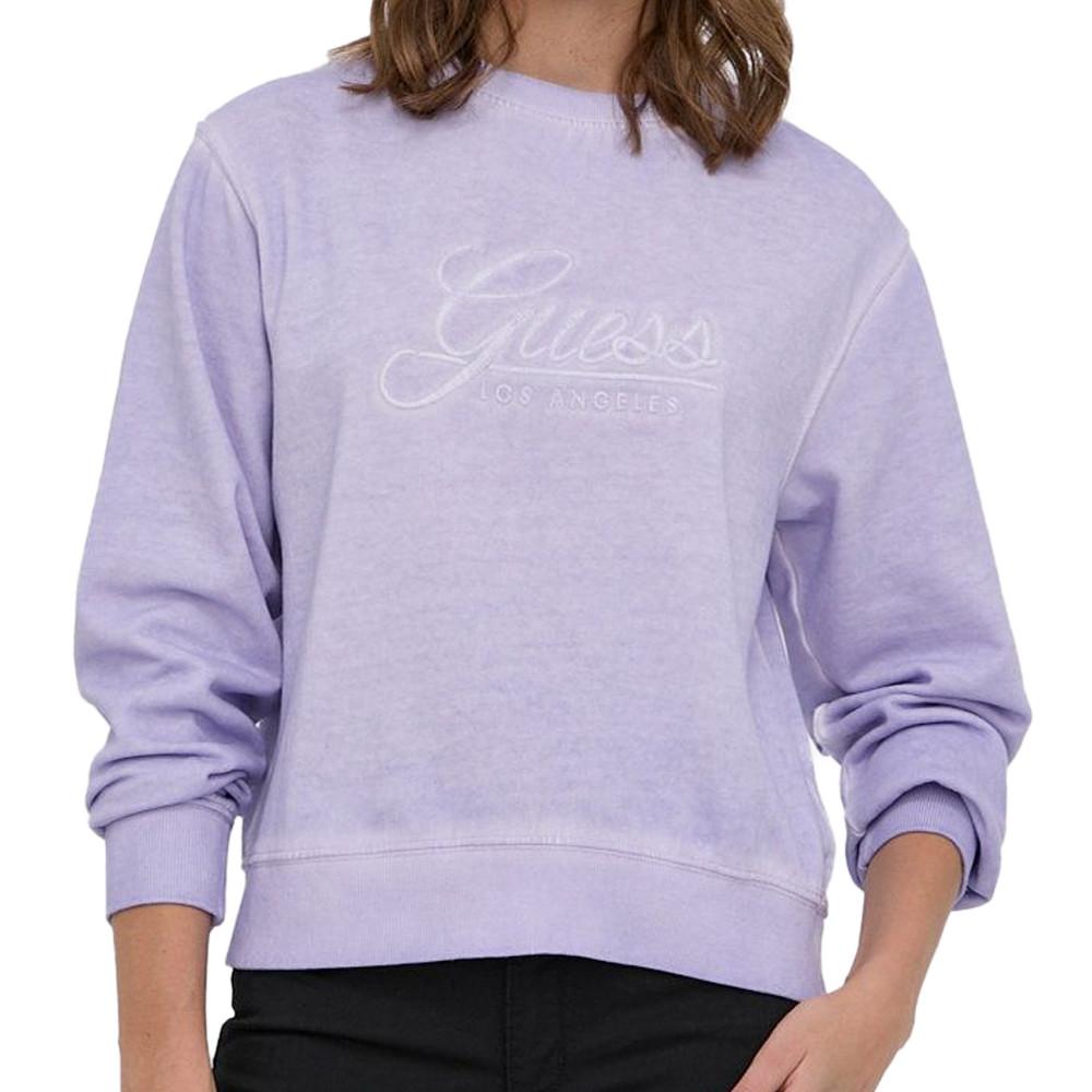 Sweat Violet Femme Guess Valerya pas cher