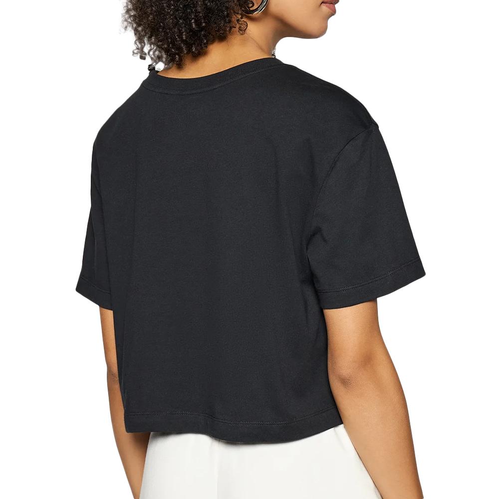 T-shirt Noir Femme Nike Essntl Crp vue 2