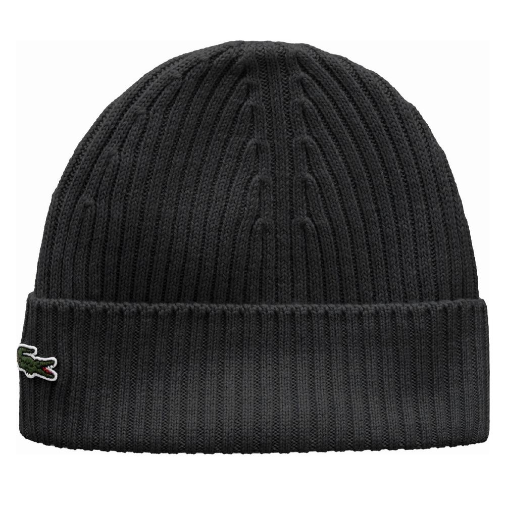 Bonnet Gris Foncé Homme Lacoste hjm pas cher