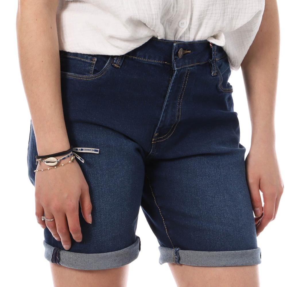 Bermudas en Jean Bleu Foncé Femme Lee Cooper Wopara pas cher