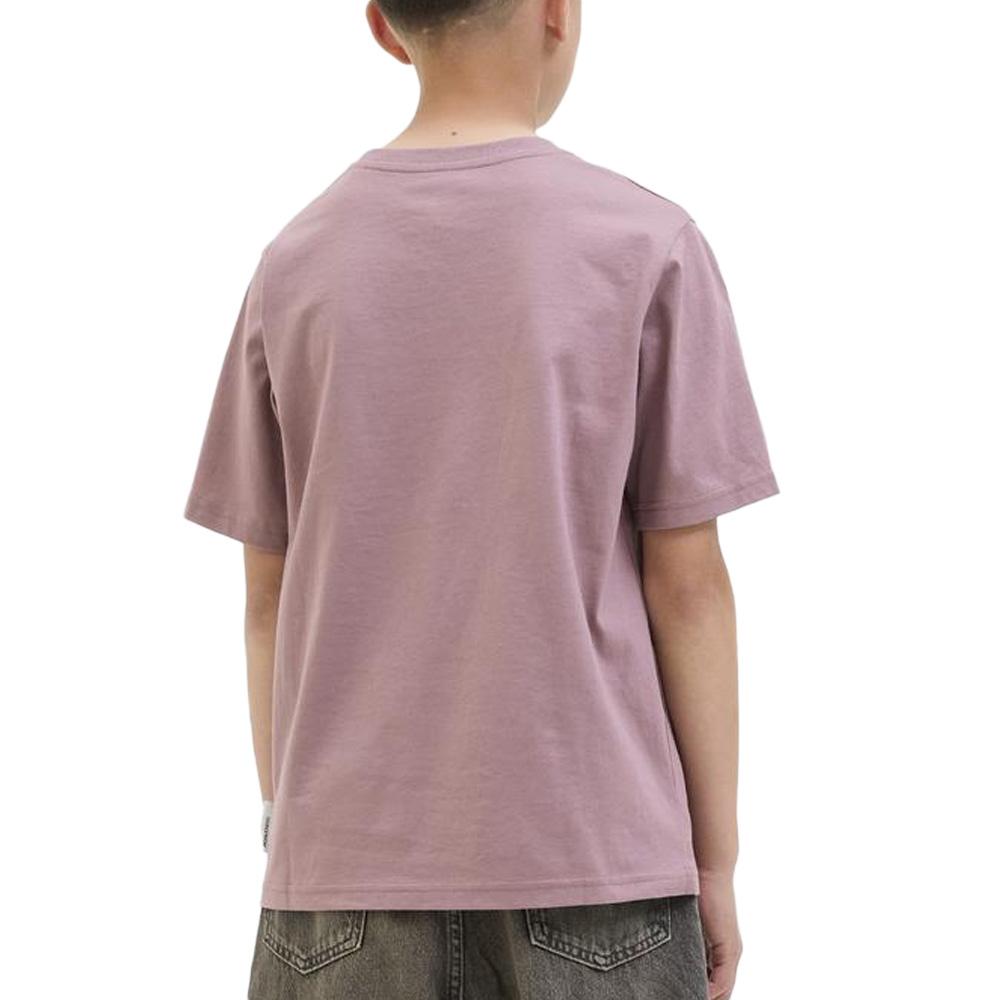 T-Shirt Rose Rose Garçon Jack & Jones Cotier vue 2