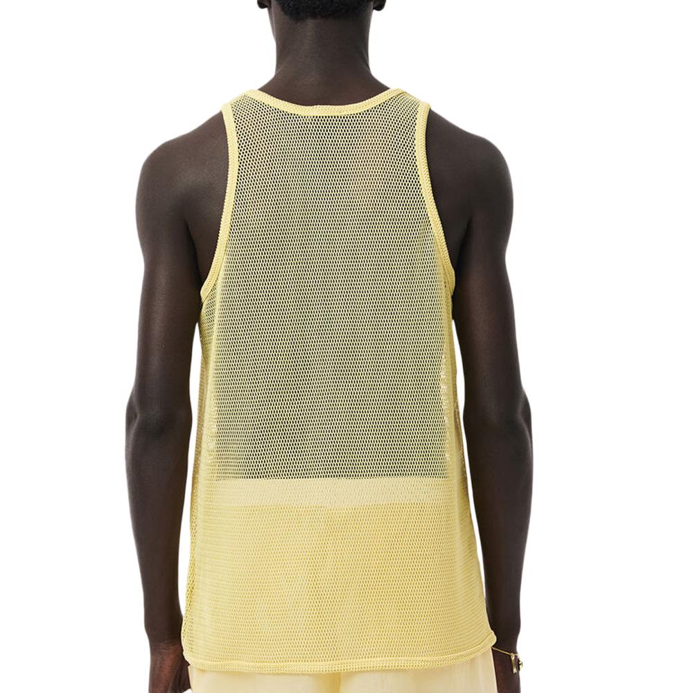 Débardeur Jaune Filet Homme Lacoste Runway Mesh vue 2