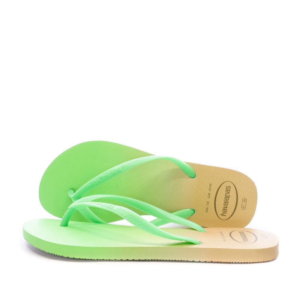 Tongs Orange/Vert Femme Havaianas Slim Lux Sw Gradient pas cher