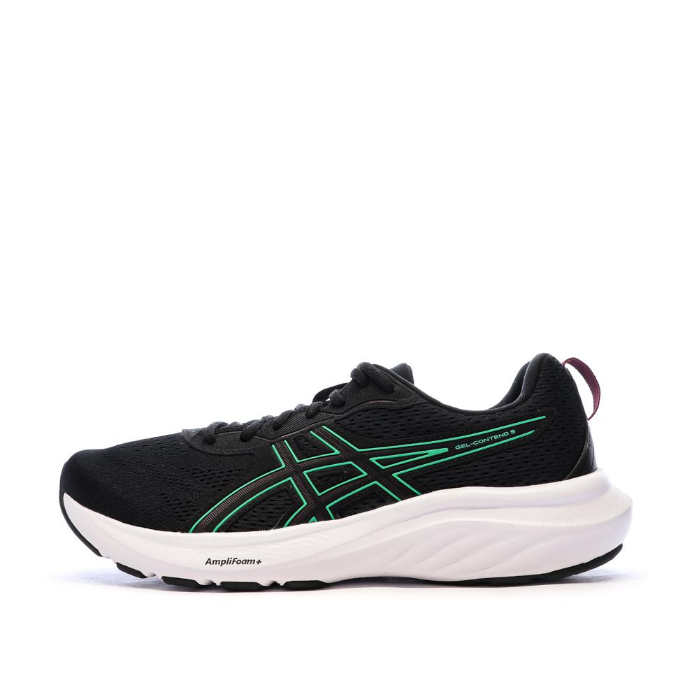 Chaussures de running Noir/Vert Homme Asics Gel-Contend 9 pas cher