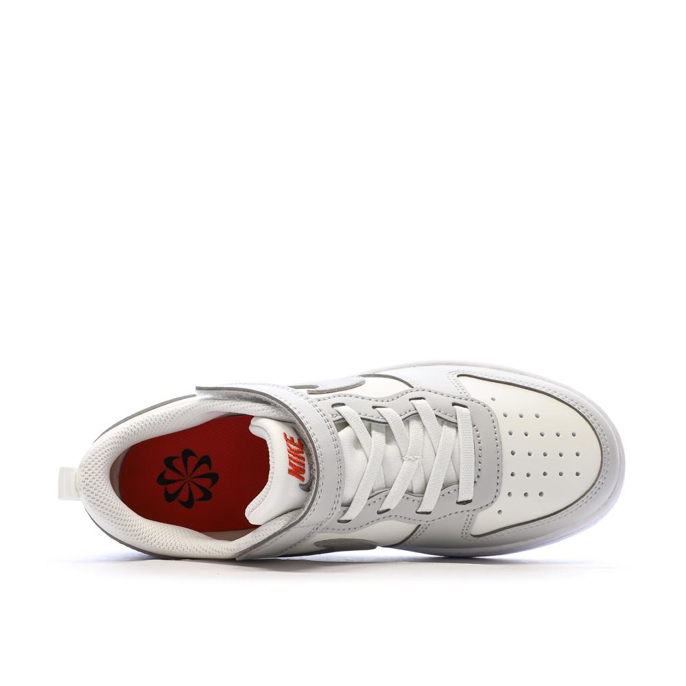 Baskets Blanches/Grises Garçon Nike Court Borough Low vue 4