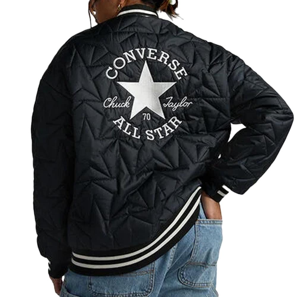 Blouson Noir Femme Converse Padded vue 2