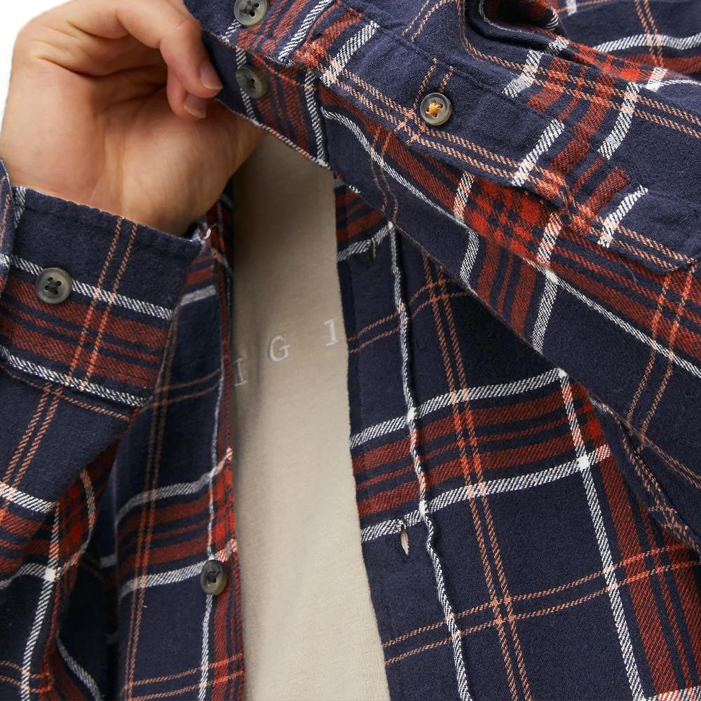 Chemise à Carreaux Marine/Bordeaux Homme Jack & Jones Jewilly vue 3
