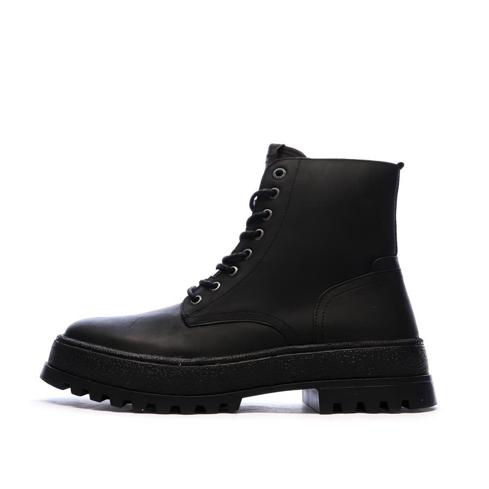 Bottines Noir Homme Pepe jeans Lincoln pas cher