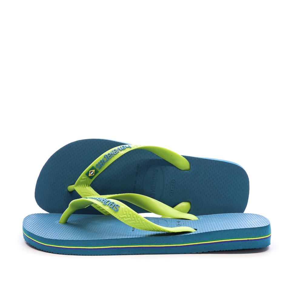 Tongs Bleu/Vert Femme Havaianas Slim 1740 pas cher