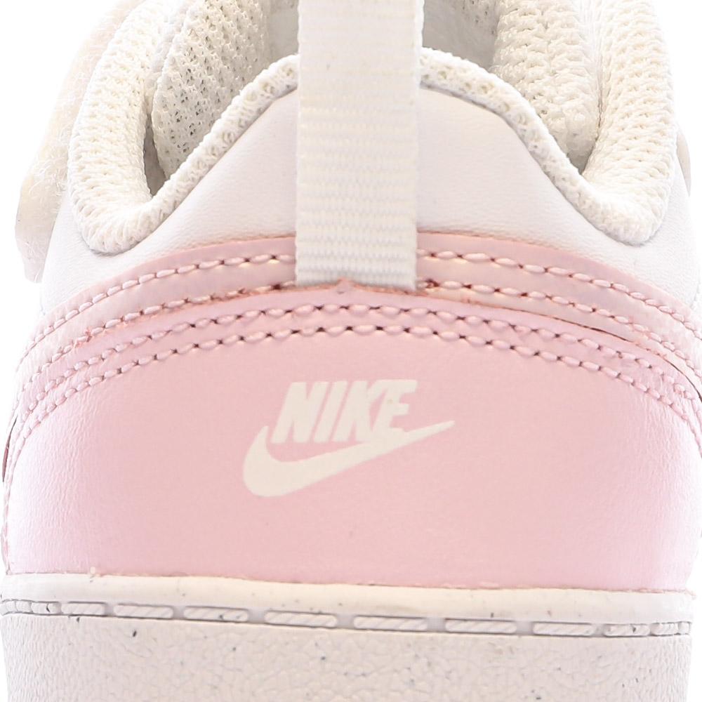 Baskets Blanc/Rose Fille Nike Court Borough Low 2 vue 7