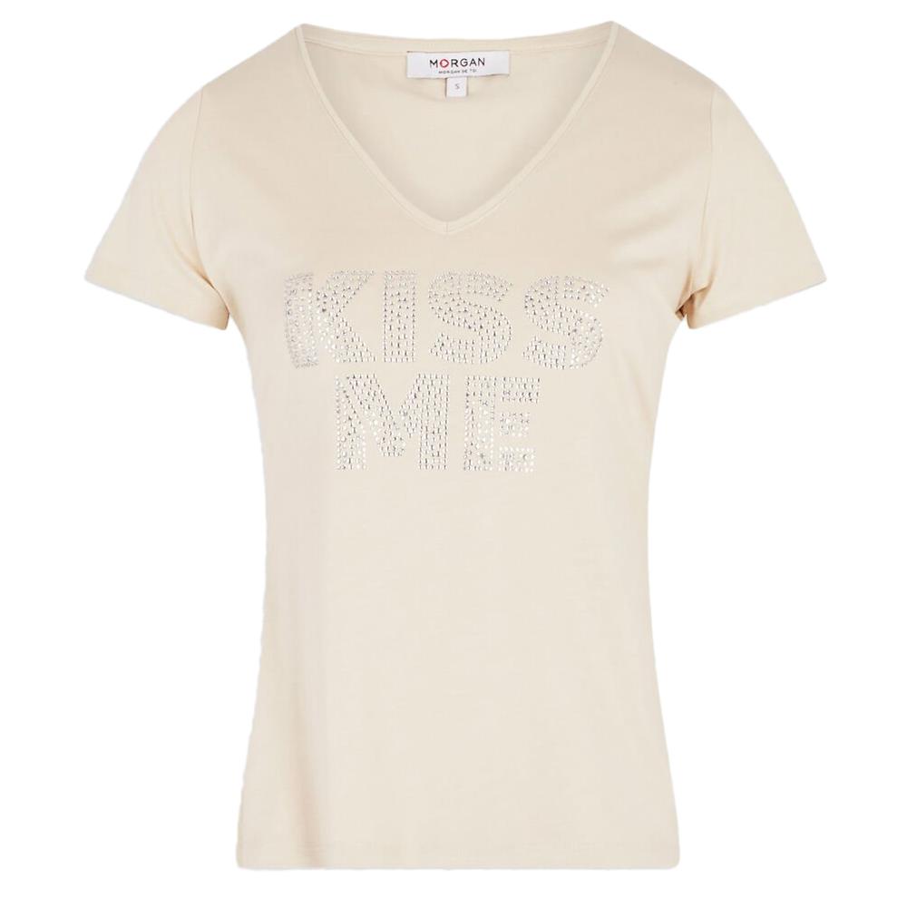T-Shirt Beige Femme Morgan DBISOU vue 2