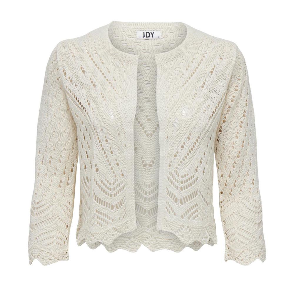 Cardigan Ecru FemmeJDY Sun 3/4 Cropped vue 2