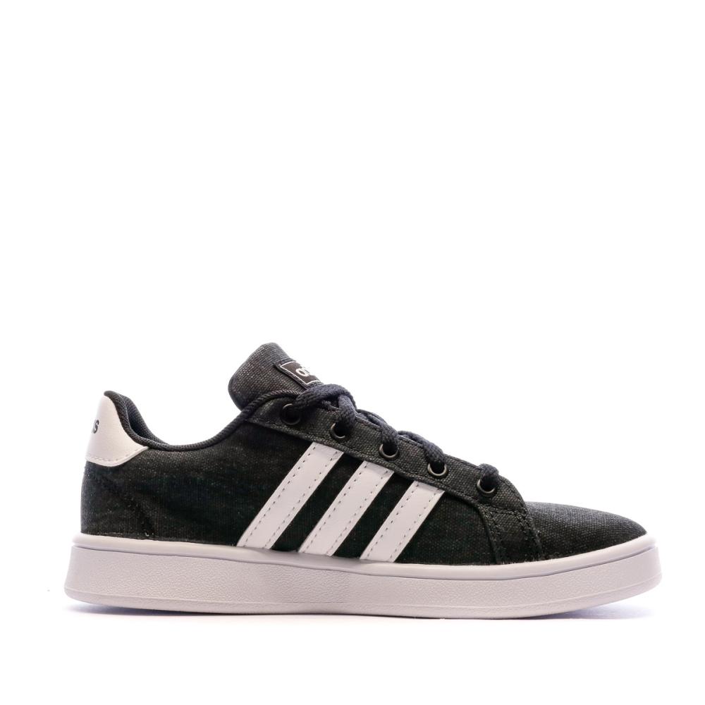 Baskets Noir Garçon Adidas Grand Court K vue 2