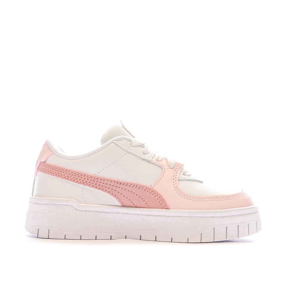 Baskets Blanches/Rose Fille Puma Cali Dream Pastel vue 2