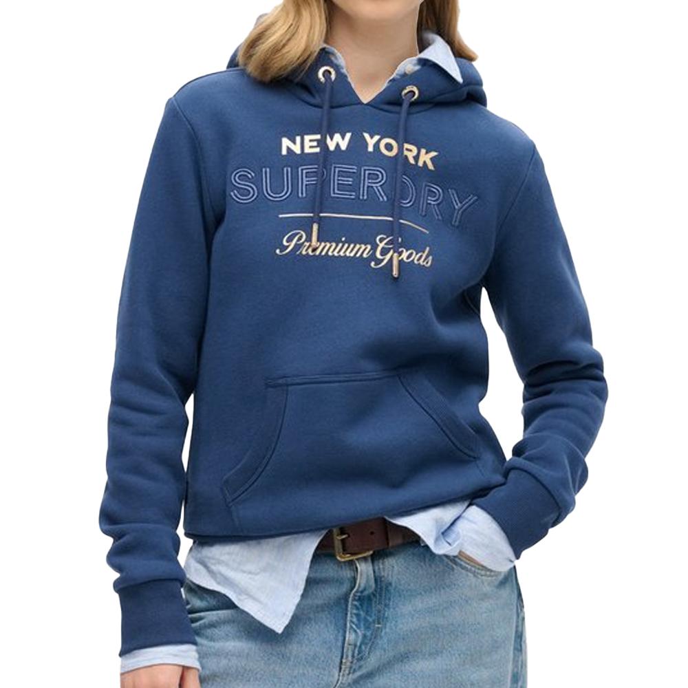 Sweat Bleu Femme Superdry Luxe pas cher