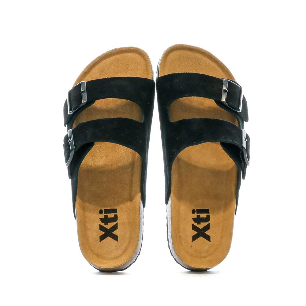 Sandales Noir Homme Xti Cuir 142553 vue 3