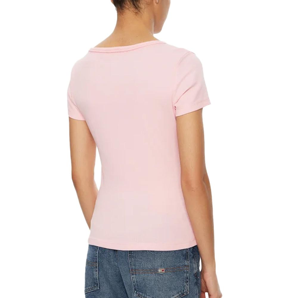 T-Shirt Rose Femme Tommy Hilfiger Essentials vue 2