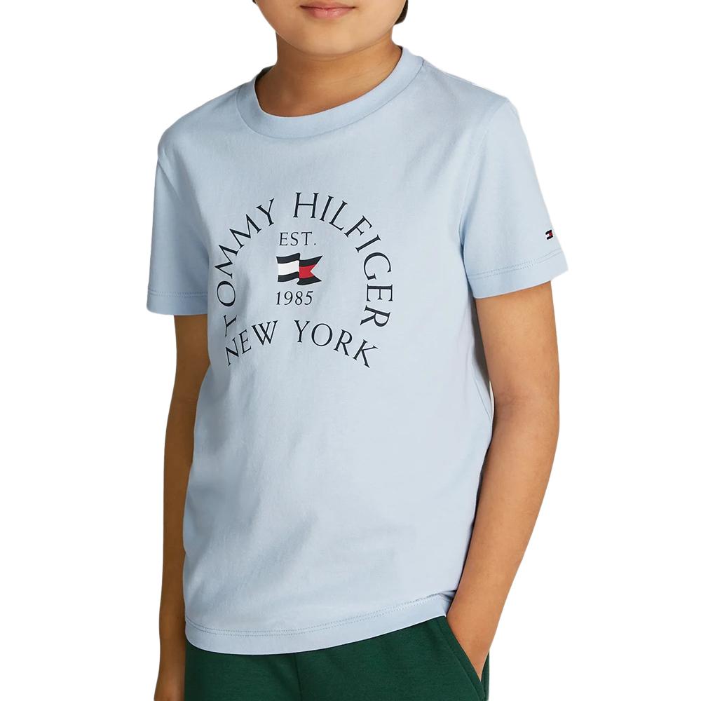 T-shirt Bleu Garçon Tommy Hilfiger Nautical1O pas cher