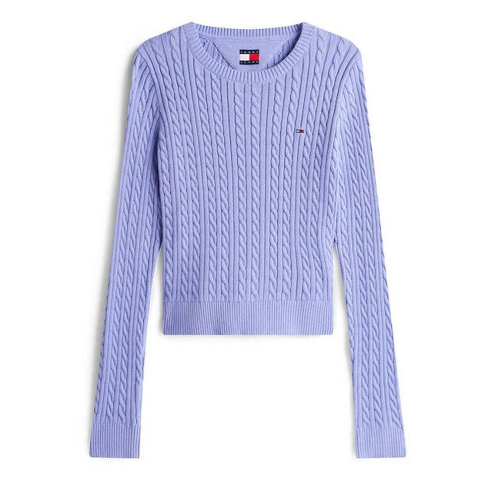 Pull Bleu Femme Tommy Hilfiger Tjw Cable Essential vue 2